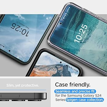 Galaxy S24 FE ブルー　SPIGEN ガラスフィルム・ケース付き Galaxy S24 FE ブルー SPIGEN ガラスフィルム・ケース付き